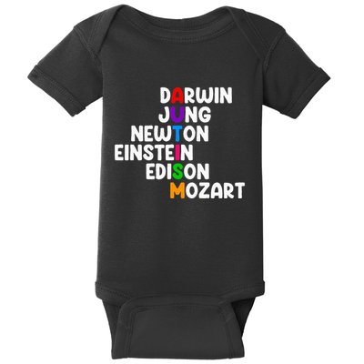 Autism For Darwin Jung Newton Einstein Edison Baby Bodysuit