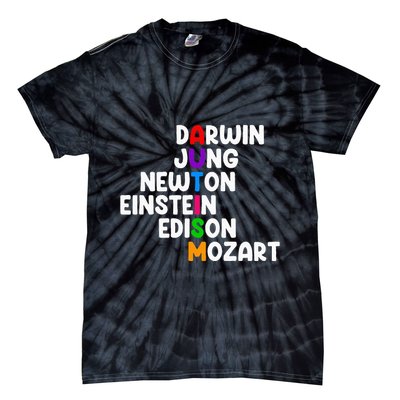 Autism For Darwin Jung Newton Einstein Edison Tie-Dye T-Shirt