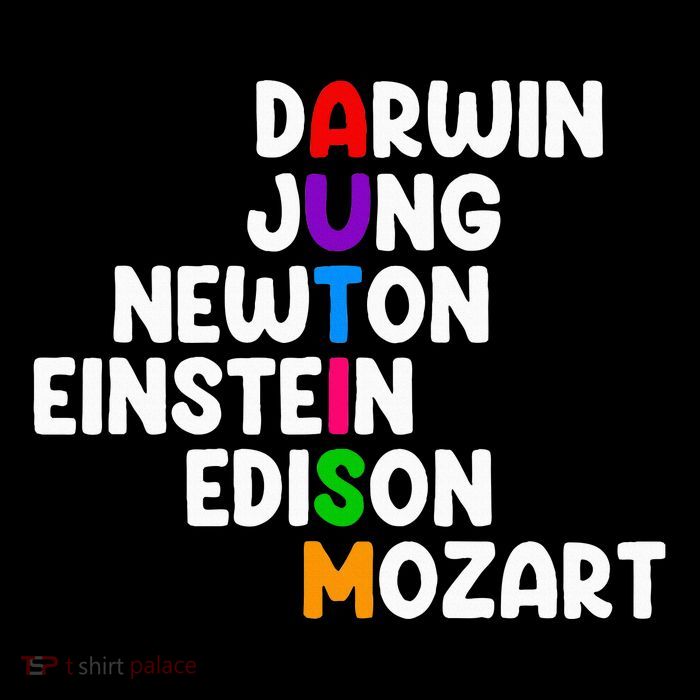 Autism For Darwin Jung Newton Einstein Edison Tie-Dye T-Shirt