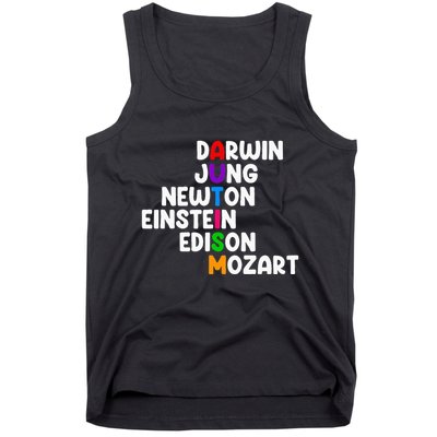 Autism For Darwin Jung Newton Einstein Edison Tank Top