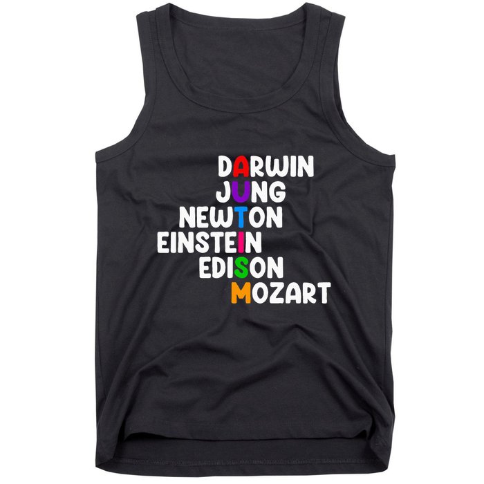 Autism For Darwin Jung Newton Einstein Edison Tank Top