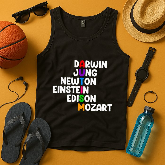 Autism For Darwin Jung Newton Einstein Edison Tank Top