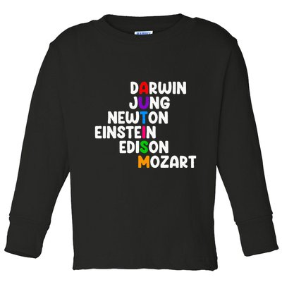 Autism For Darwin Jung Newton Einstein Edison Toddler Long Sleeve Shirt