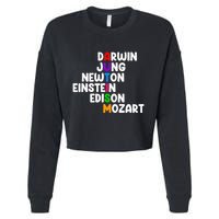 Autism For Darwin Jung Newton Einstein Edison Cropped Pullover Crew