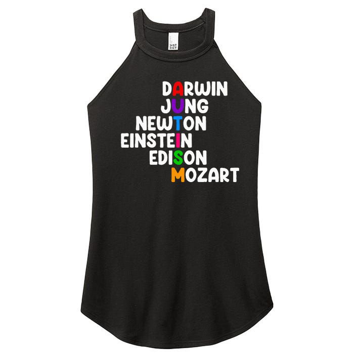 Autism For Darwin Jung Newton Einstein Edison Women’s Perfect Tri Rocker Tank