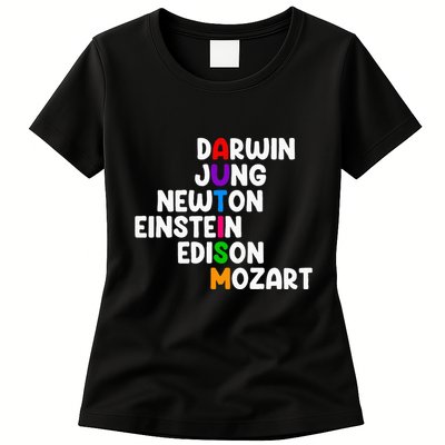 Autism For Darwin Jung Newton Einstein Edison Womens T-Shirt