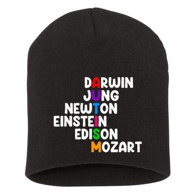 Autism For Darwin Jung Newton Einstein Edison Short Acrylic Beanie