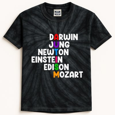 Autism For Darwin Jung Newton Einstein Edison Kids Tie-Dye T-Shirt