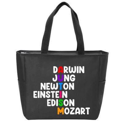 Autism For Darwin Jung Newton Einstein Edison Zip Tote Bag