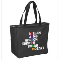 Autism For Darwin Jung Newton Einstein Edison Zip Tote Bag