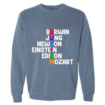 Autism For Darwin Jung Newton Einstein Edison Garment-Dyed Sweatshirt