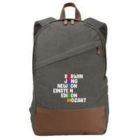 Autism For Darwin Jung Newton Einstein Edison Cotton Canvas Backpack
