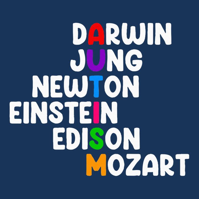 Autism For Darwin Jung Newton Einstein Edison Infant Baby Jersey Bodysuit