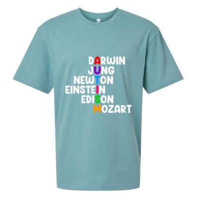 Autism For Darwin Jung Newton Einstein Edison Sueded Cloud Jersey T-Shirt