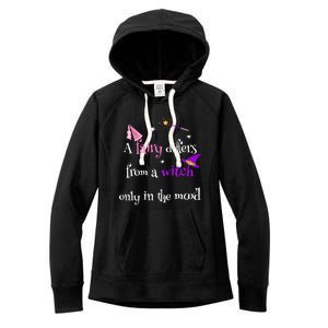 A Fairy Differs From A Witch Funny Fairy Mom Witch Great Gift Women's Fleece Hoodie