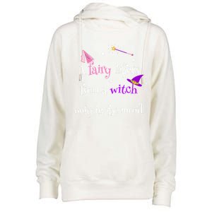 A Fairy Differs From A Witch Funny Fairy Mom Witch Great Gift Womens Funnel Neck Pullover Hood