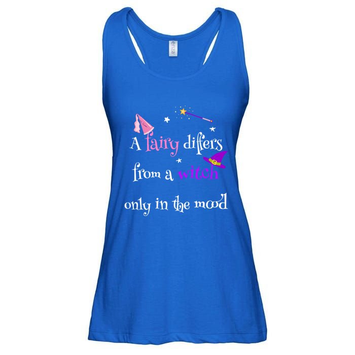 A Fairy Differs From A Witch Funny Fairy Mom Witch Great Gift Ladies Essential Flowy Tank