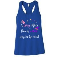 A Fairy Differs From A Witch Funny Fairy Mom Witch Great Gift Women's Racerback Tank