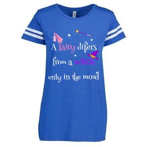 A Fairy Differs From A Witch Funny Fairy Mom Witch Great Gift Enza Ladies Jersey Football T-Shirt