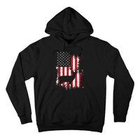 American Flag Deer Hunting Distressed Usa Hoodie