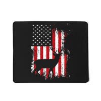 American Flag Deer Hunting Distressed Usa Mousepad