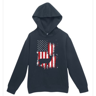 American Flag Deer Hunting Distressed Usa Urban Pullover Hoodie