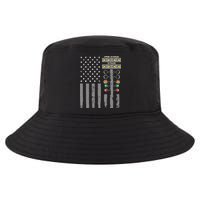 American Flag Drag Racing Strip Tree Light For Dragster Cool Comfort Performance Bucket Hat