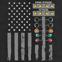 American Flag Drag Racing Strip Tree Light For Dragster Cool Comfort Performance Bucket Hat