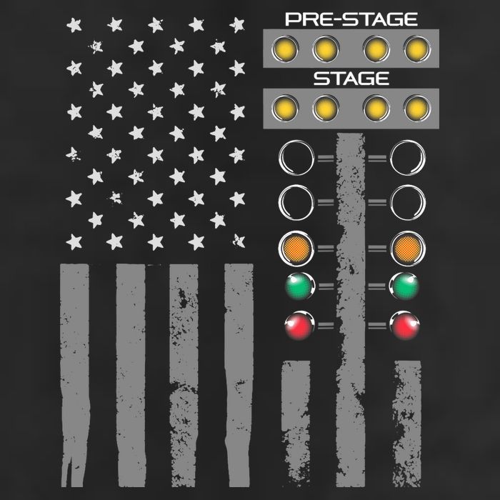 American Flag Drag Racing Strip Tree Light For Dragster Cool Comfort Performance Bucket Hat