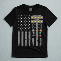 American Flag Drag Racing Strip Tree Light For Dragster T-Shirt