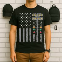 American Flag Drag Racing Strip Tree Light For Dragster T-Shirt