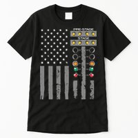 American Flag Drag Racing Strip Tree Light For Dragster Tall T-Shirt