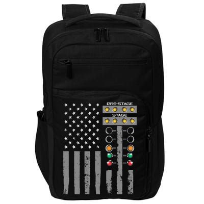 American Flag Drag Racing Strip Tree Light For Dragster Impact Tech Backpack