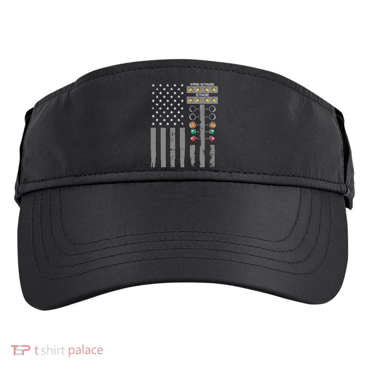 American Flag Drag Racing Strip Tree Light For Dragster Adult Drive Performance Visor