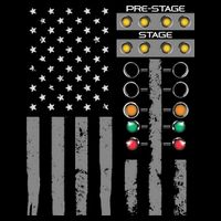 American Flag Drag Racing Strip Tree Light For Dragster Bucket Hat