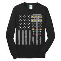 American Flag Drag Racing Strip Tree Light For Dragster Tall Long Sleeve T-Shirt