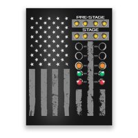 American Flag Drag Racing Strip Tree Light For Dragster Poster