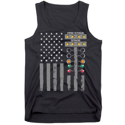 American Flag Drag Racing Strip Tree Light For Dragster Tank Top