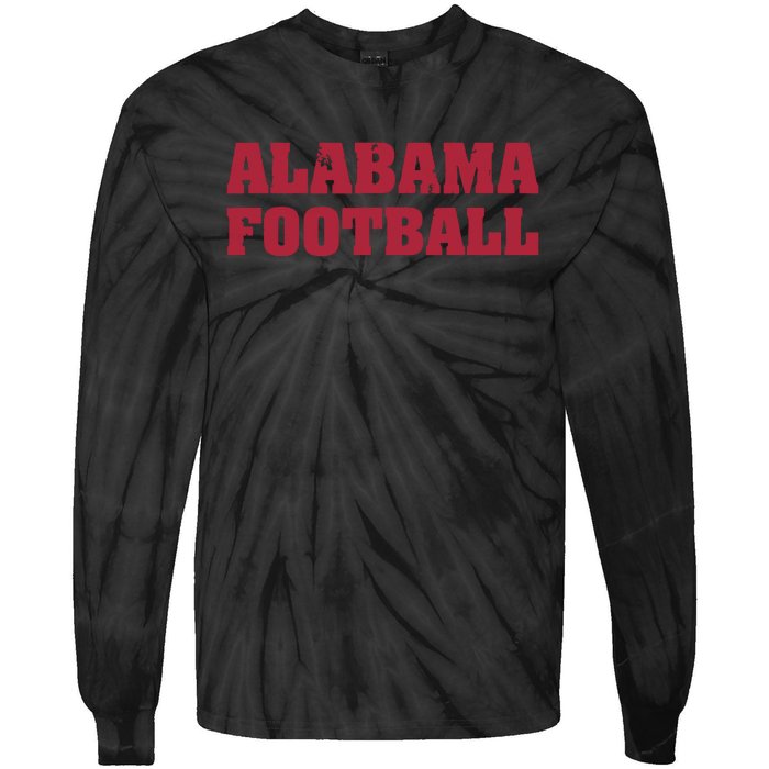 Alabama Football Distressed Vintage Tie-Dye Long Sleeve Shirt