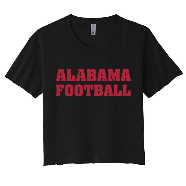 Alabama Football Distressed Vintage Crop Top