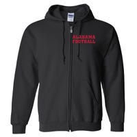 Alabama Football Distressed Vintage Full Zip Hoodie