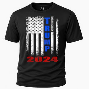 American Flag Design Trump 2024 Cooling Performance Crew T-Shirt