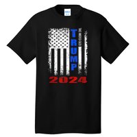 American Flag Design Trump 2024 Tall T-Shirt