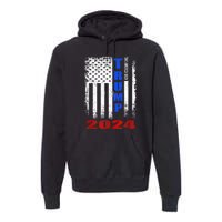 American Flag Design Trump 2024 Premium Hoodie