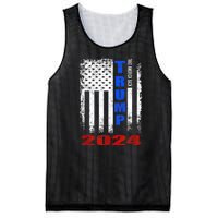 American Flag Design Trump 2024 Mesh Reversible Basketball Jersey Tank