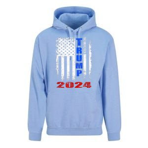 American Flag Design Trump 2024 Unisex Surf Hoodie