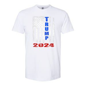 American Flag Design Trump 2024 Softstyle CVC T-Shirt