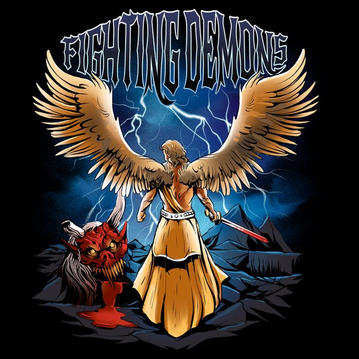 Angel Fighting Demons City Backpack