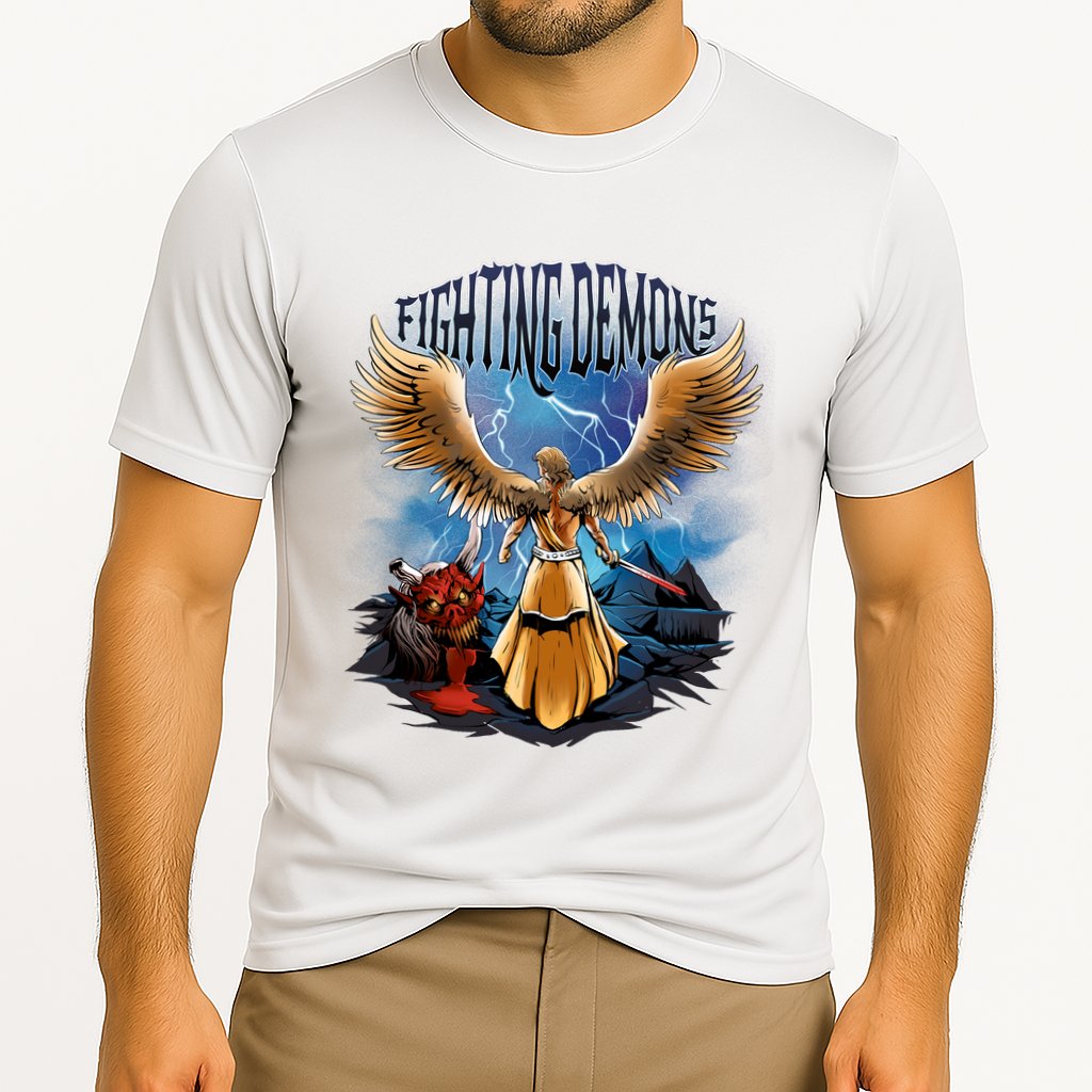 Angel Fighting Demons Cooling Performance Crew T-Shirt