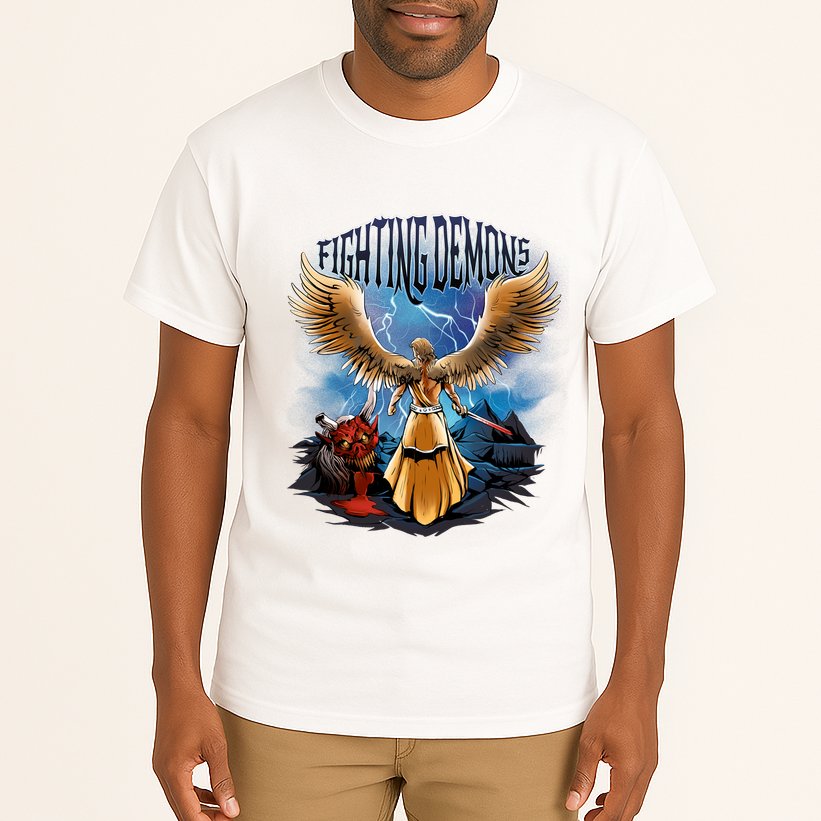 Angel Fighting Demons Tall T-Shirt